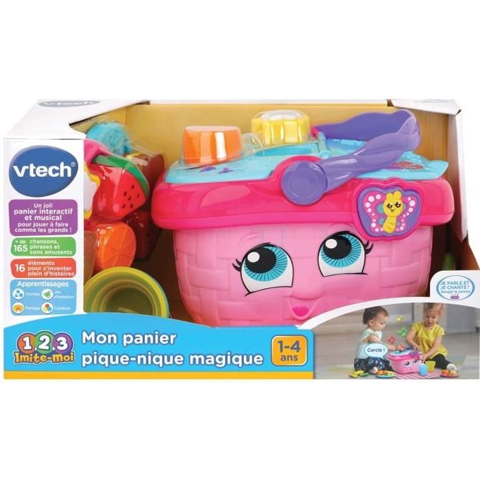 VTech- Panier Pique-Nique Magique 1, 2, 3 IMITE, 80-603605, Multicolore