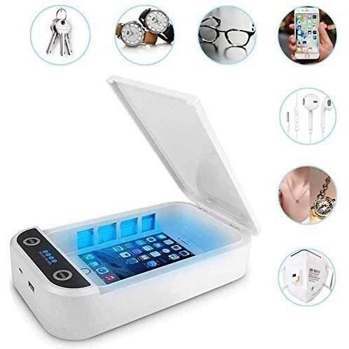 Byakov Désinfectant de Téléphone, Desinfectant Telephone Portable UV, Sterilisateur Telephone pour Téléphone avec Chargement USB pou