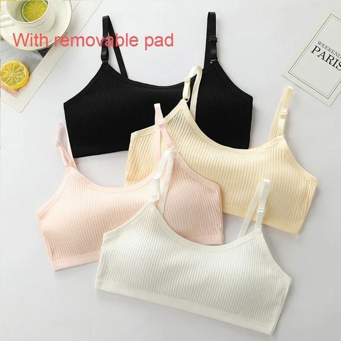 Soutien-gorge Pour Adolescentes 8-14 Ans - Coussinets Amovibles - Coton Doux - Sport, Quotidien - Première Lingerie