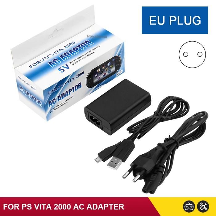 Adaptateur Secteur Avec Câble USB Pour PS Vita 2000 - Prise UE, Sortie 5V 1.5A - 2