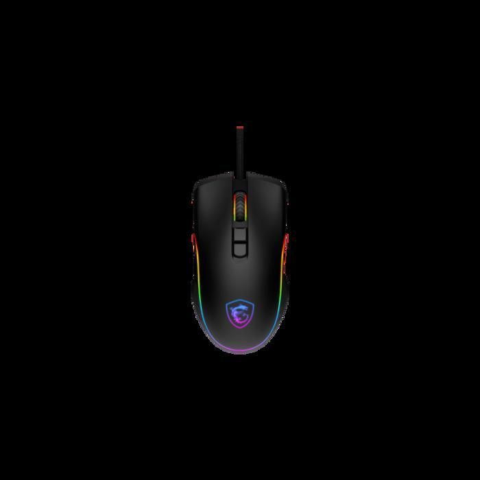 Souris gaming - MSI - Forge GM300 - Design ergonomique - Éclairage LED personnalisable - Optique