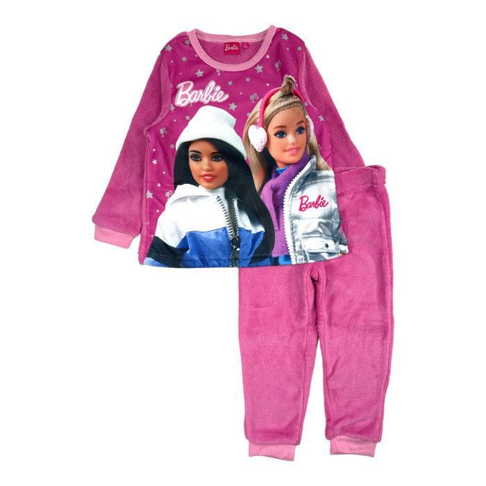 Pyjama polaire BARBIE Pyjama barbie fushia fushia Cdiscount