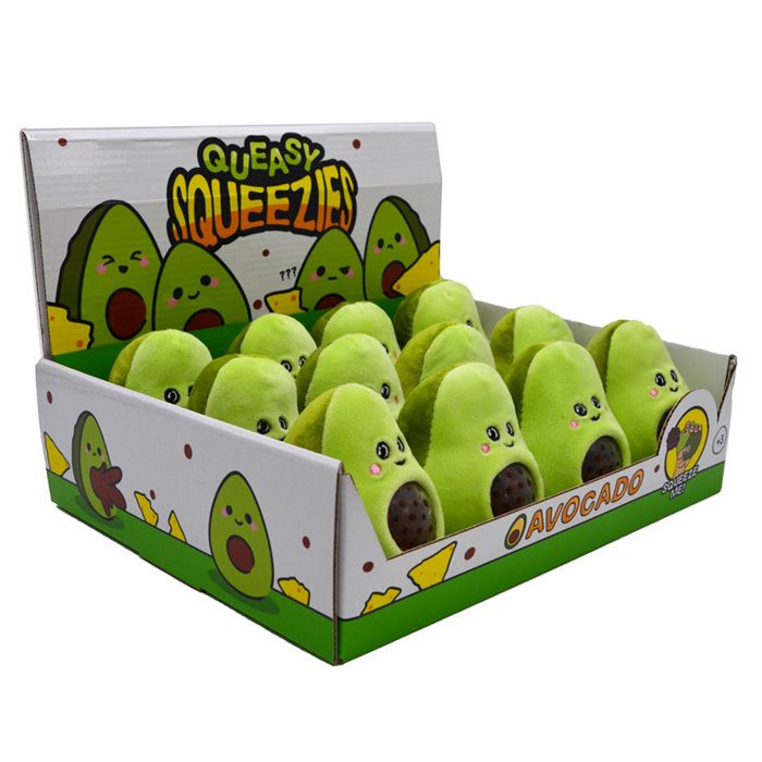 Peluche à presser Avocat Puckator Queasy Squeezies