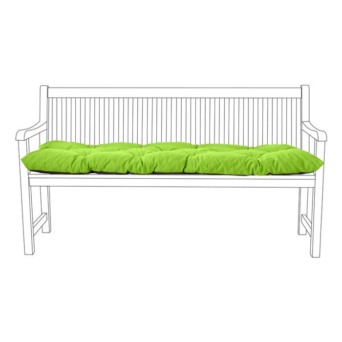 Coussin Dossier Banc 100x50cm Coussin Banc Jardin 100x50x8cm - Rembourrage Fibre Coton - Intérieur/extérieur - Vert - Confortable Accessoire Jardin Mobilier Confort