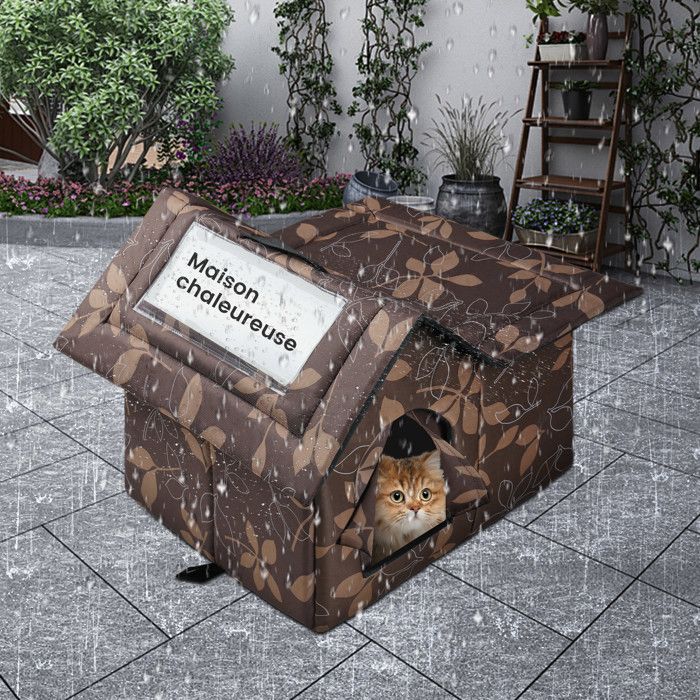 Comparer les prix de Niche pour chat extérieure ®WHD© Imperméable, Pliable & Démontable, Confort 4 saisons pour chats errants et domestiques