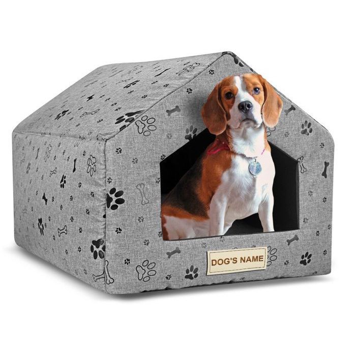 Comparer les prix de Niche pour chien personnalisée 50x40 cm H=38 cm pattes noir