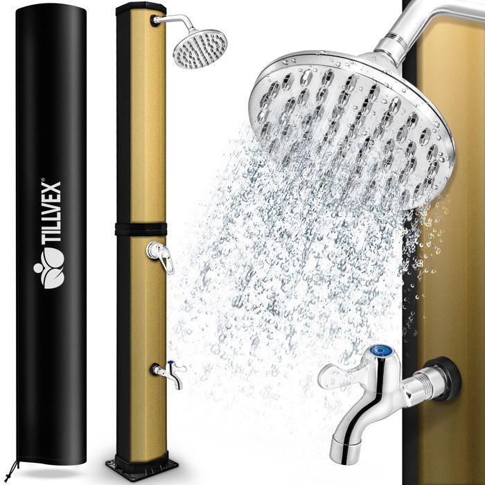 Douche solaire chauffée de Outsunny, 5,3 gallons, 7,3 pi A20-323V00BK | RONA