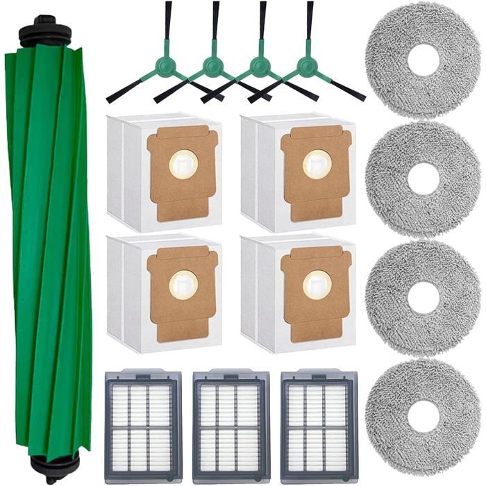 Brosses Robot HomeTimes Kit 15 Pièces Pour Robot Aspirateur Airrobo T20 - Brosses, Filtres HEPA, Sacs, Serpillères Filtres HEPA Brosses Latérales