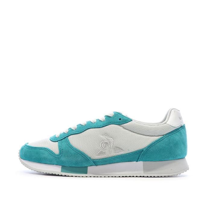 Le Coq Sportif Baskets Blanches/Turquoises Femme Le Coq Sportif Alpha
