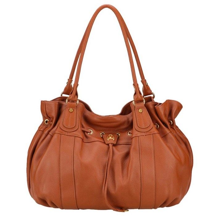 Arthur & Aston - Sac porté épaule en cuir Camille XL cognac - 13320