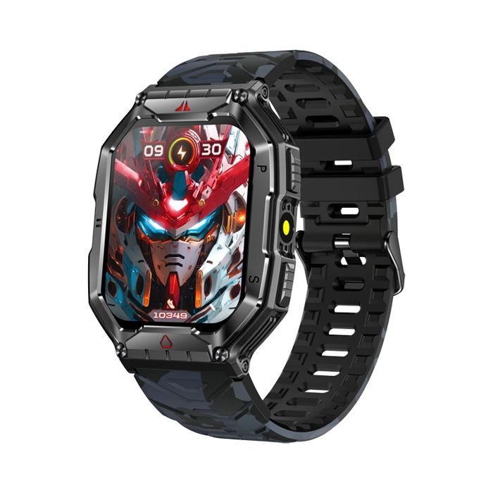 Montre intelligente sport - RNCYN - KR82 - 2.01 pouces AMOLED - Appel BT - Tracker dactivité - Boussole - Baromètre