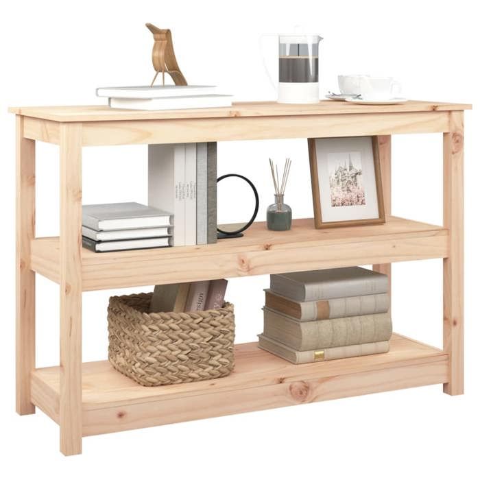 Promo printempsTable console - SHELD - Armoire dentrée - Pour salon - 110x40x74cm Bois massif de pin M7286469