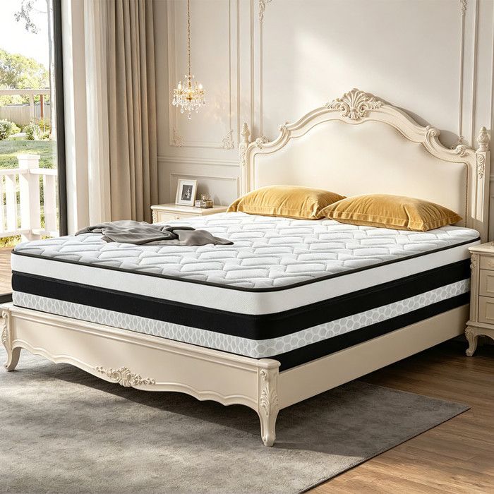 Matelas 160x200 cm en Mémoire de Forme Mi-Ferme Épais 28cm Indépendant Couchage Soutien Optimal Haute Résilience Respirant