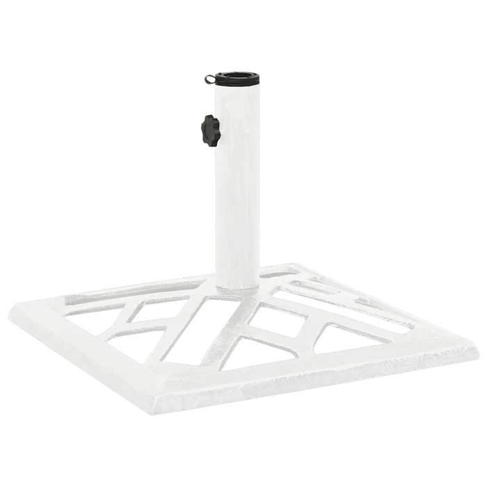 Blanc support de parasol de haute qualité - BKM - Socle de parasol Blanc 44x44x31 cm Fonte_0479679
