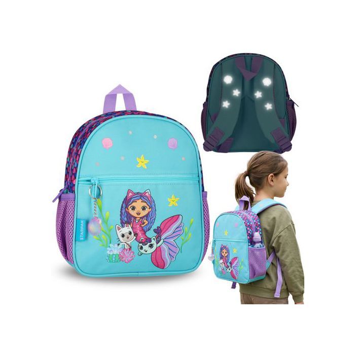 Gabbys Dollhouse Petit sac à dos de maternelle pour fille avec des éléments réfléchissants pour les sorties 5L
