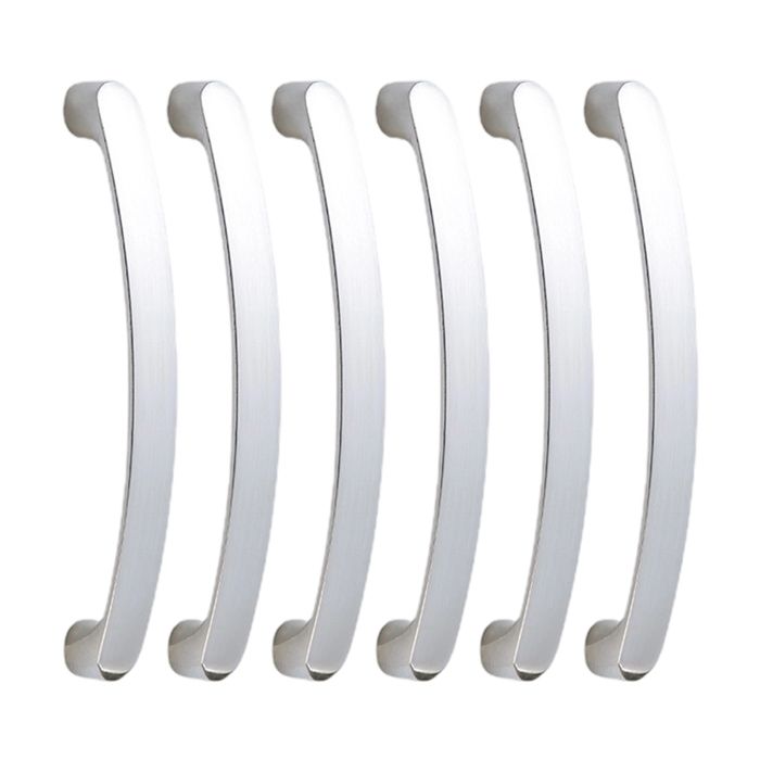6 pièces Poignée de Meuble Cuisine Entraxe de Trous 96mm Poignée Tiroir Argent Poignée Placard Cuisine Poignee Meuble Armoire