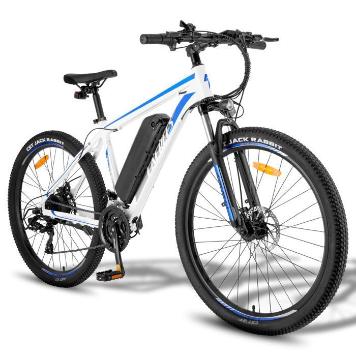 FAFREES F28 MT Vélo Électrique de Montagne - Moteur 250W - Batterie 36V 15Ah - Autonomie 55-65km-Blanc Bleu