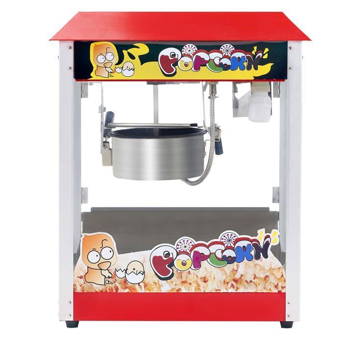 Machine à Pop Corn Électrique 1300W Appareil à Popcorn de Comptoir Style Cinéma Grande Capacité 60 Tasses pour Fêtes et Soirées