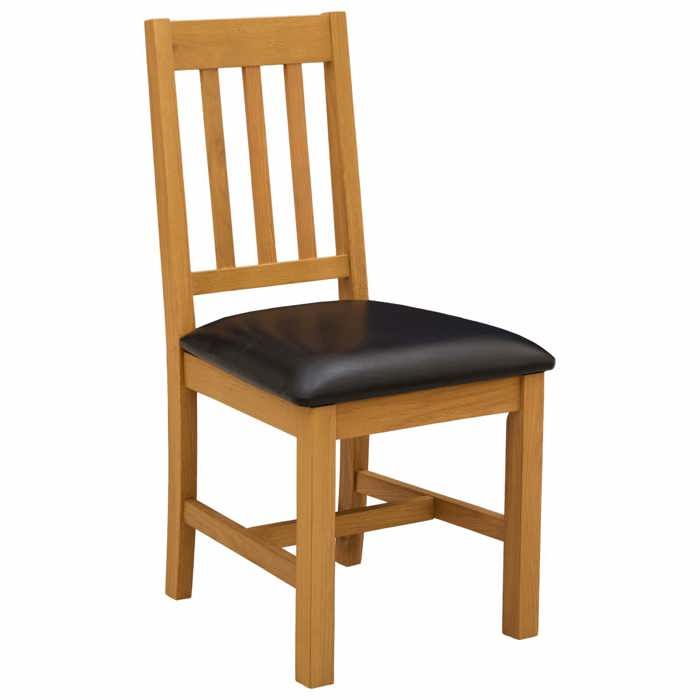 Chaise intérieure moderne vidaXL Fauteuil de salle à manger VENLO 2 pcs Bois de chêne massif Noir(7646）