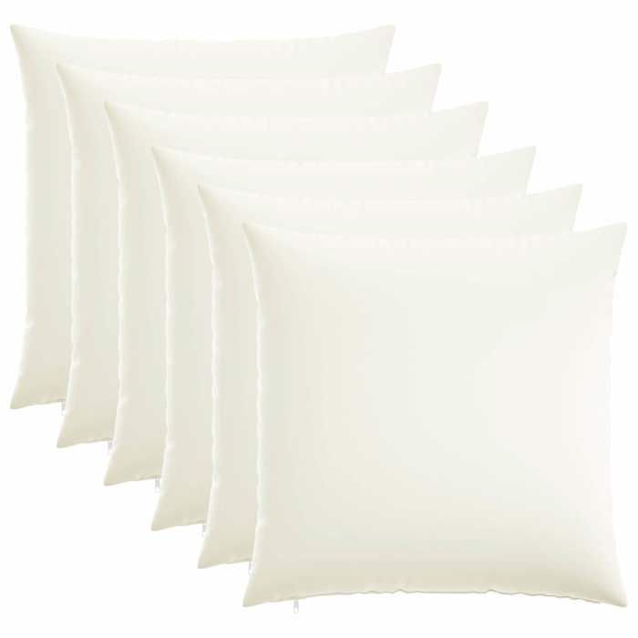 vidaXL Housse de coussin 6 pc HEERLEN Blanc 60 x 60 cm Tissu 912542