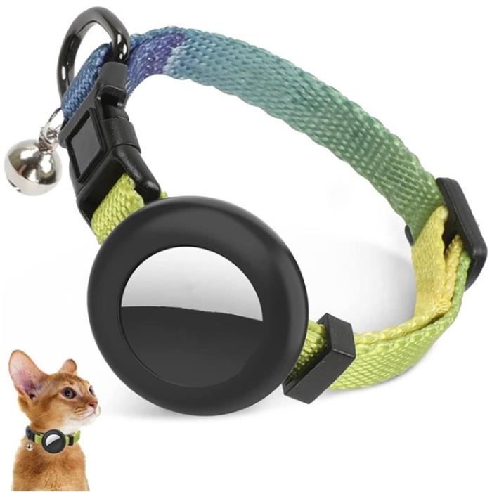 Comparer les prix de AMORUS Collier Chat Etui En Silicone Collier De Chat Pour Animaux De Compagnie Gps Tracker Housse De Protection - Jaune Dégradé