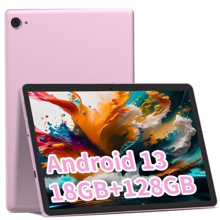 Tablette Tactile 10 Pouces – Android 13 – 18 Go RAM – 128 Go ROM – WiFi 5G – Double Caméra 5MP/8MP