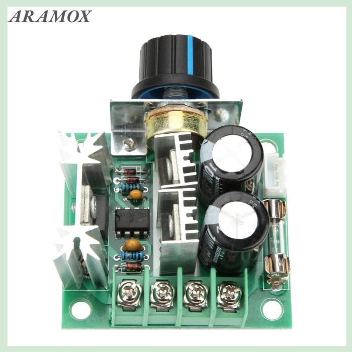 Contrôleur De Vitesse PWM Uxcell 12V-40V 10A – Variateur Pour Moteur DC Avec Bouton, Pratique !