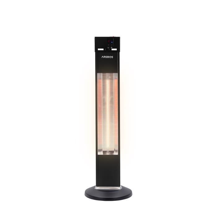 AREBOS Chauffage radiant infrarouge Radiateur électrique 2000W avec télécommande 