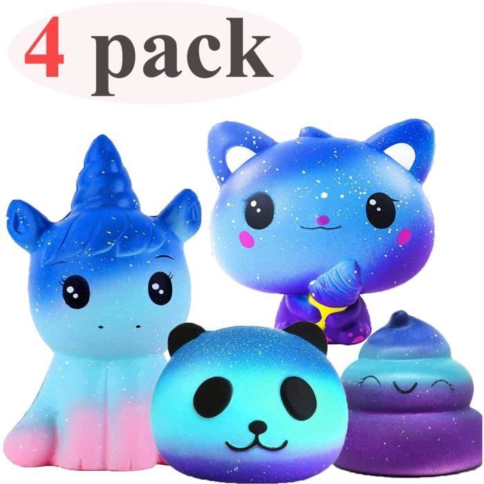 4 psc kawaii squishy licorne chat caca panda jouet décompression pour  enfants fille garçon, kit anti stress squishy pas cher [A411] - Cdiscount  Jeux - Jouets