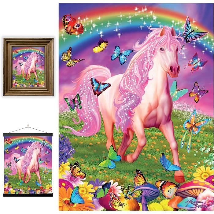 Affiche Murale Lenticulaire 3D 'Amour De Printemps' 30x40cm - Artiste Carol Cavalaris, Cheval 3D