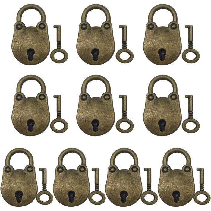 5 Pièces Cadenas Mini 32mm Avec 3 Clés Chacune - Cadenas Métalliques Solides Pour Bagages, Valises, Armoires Et Casiers