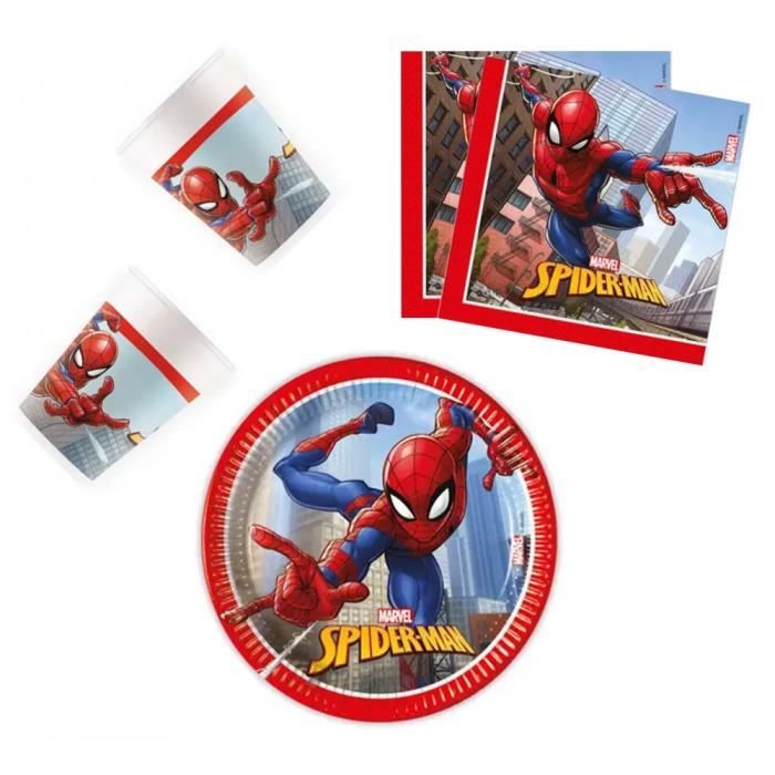 Kit anniversaire Marvel Spiderman New 8 personnes 36 pièces - Cdiscount  Beaux-Arts et Loisirs créatifs