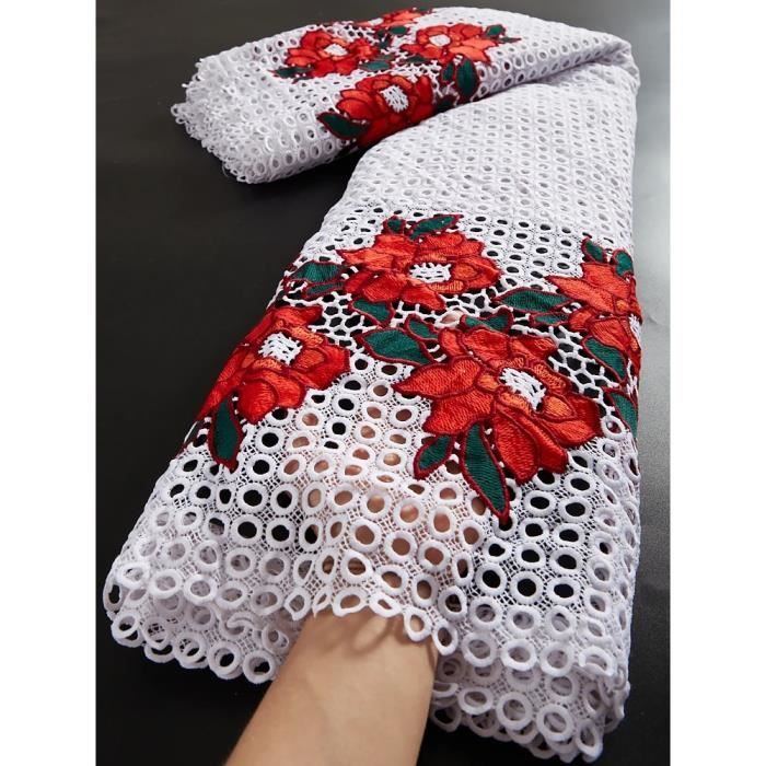 Tissu de dentelle guipure africaine pour la couture de robe de soiree de mariage haute qualite lait TY0893 2.5 Yards 1.2 Yards Cdiscount Beaux Arts et Loisirs creatifs