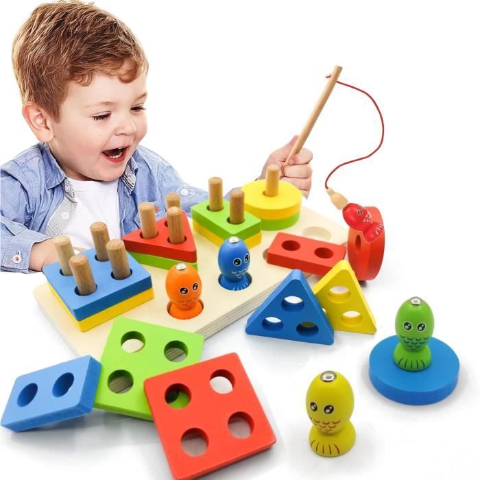 Jouet éducatif Montessori pour tri des couleurs et empilage - Pour tout-petits de 1 à 3 ans - Jeux - Jouets Jouet éducatif Montessori pour tri des couleurs et empilage - Pour tout-petits de 1 à 3 ans - Jeux - Jouets