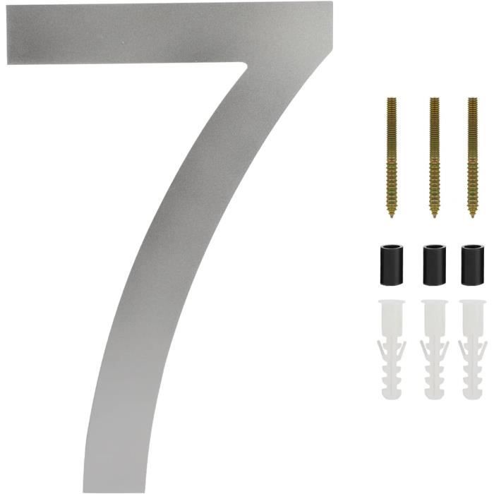 Plaque De Maison Moderne En Métal Noir - Chiffres Flottants Pour Porte Ou Boîte Aux Lettres, Personnalisable