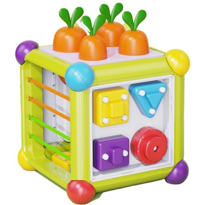 1pcs Jeu Bebe 1 2 an, Cube D'activité Bébé, Jouet Motricité Bébé, Jeux  Educatif 1 an Jouets D'activité et de Développement Cadeau