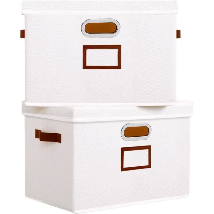 Lot De 2 Grands Paniers De Rangement Pliants WowPrint - Couvercle Zip, Motif Bouledogue Français - 35.5x25.9x26.4 Cm - Pour Vêtements, Jouets...