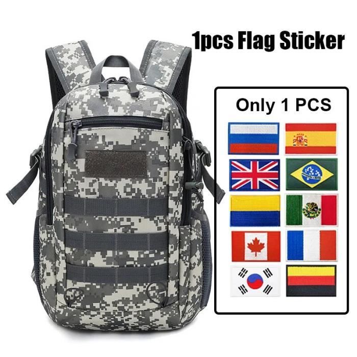 HEMSO Grand Sac à Dos Militaire 45L,Sac De Voyage Système MOLLE,Sac Crossfit De Sport Pour Randonnée Trekking Moto Camping Voyage Pêche Alpinisme École (Kaki