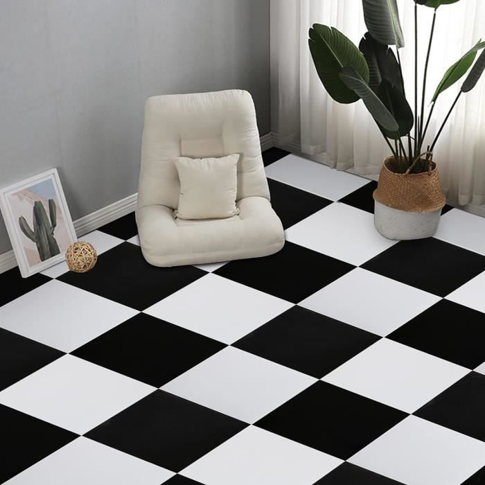 Autocollants Muraux Carrés Pour Salle De Bain Et Cuisine - Lot De 24 - 20,3 X 20,3 Cm - Doré/noir - Décoratifs Et Amovibles
