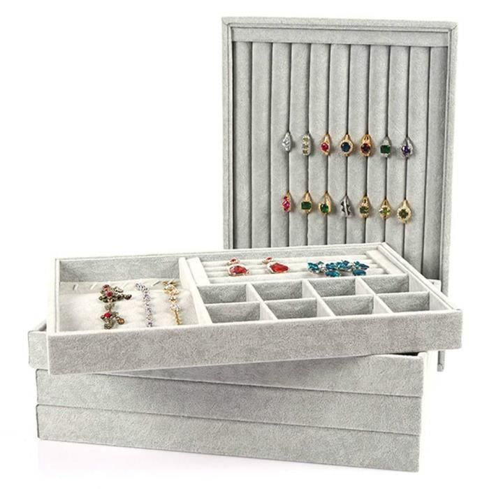 Bijoux Organiseur De Tiroir En Velours Presentoir A Bijoux