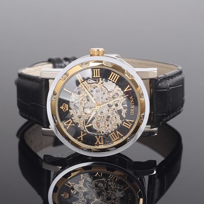 Montre cadran transparent clearance