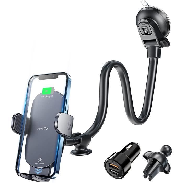 Chargeur sans Fil Voiture, Support Telephone Voiture Chargeur