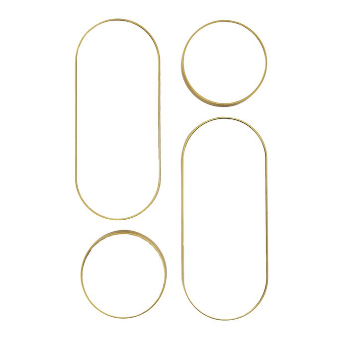 Lot De 4 Miroirs - Home Deco Factory - Versa - Ovales - Dorés