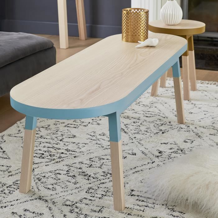 Table Basse Banc 100 Frene Massif 140x45x45 Bleu Briac Achat Vente Table Basse Table Basse Banc 100 Frene Soldes Sur Cdiscount Des Le 20 Janvier Cdiscount