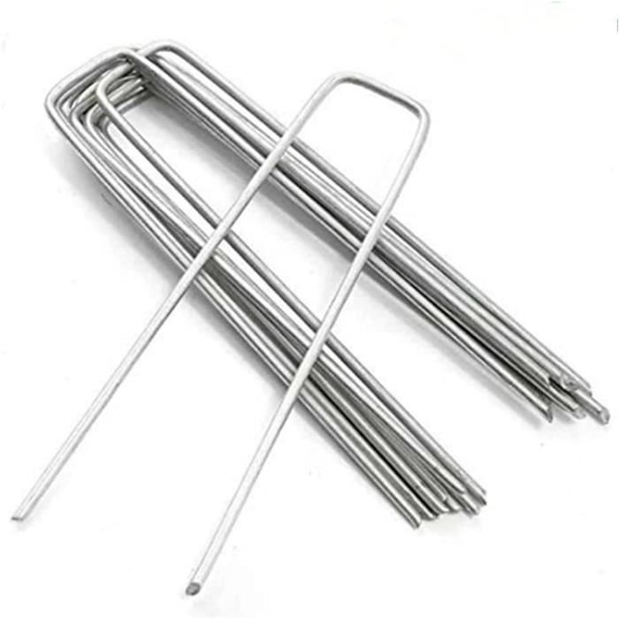 Lot de 201 agrafes de jardin en forme de U et joint de fixation en plastique avec crochets, assortiment d'agrafes de jardin pour tuyaux d'irrigation | Leroy Merlin
