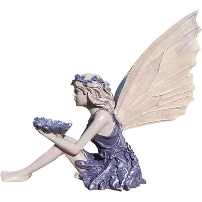 Statue Décor De Jardin Statue De Fées Beau Ange Sculpture Angel Figure Réaliste Ornement Stone