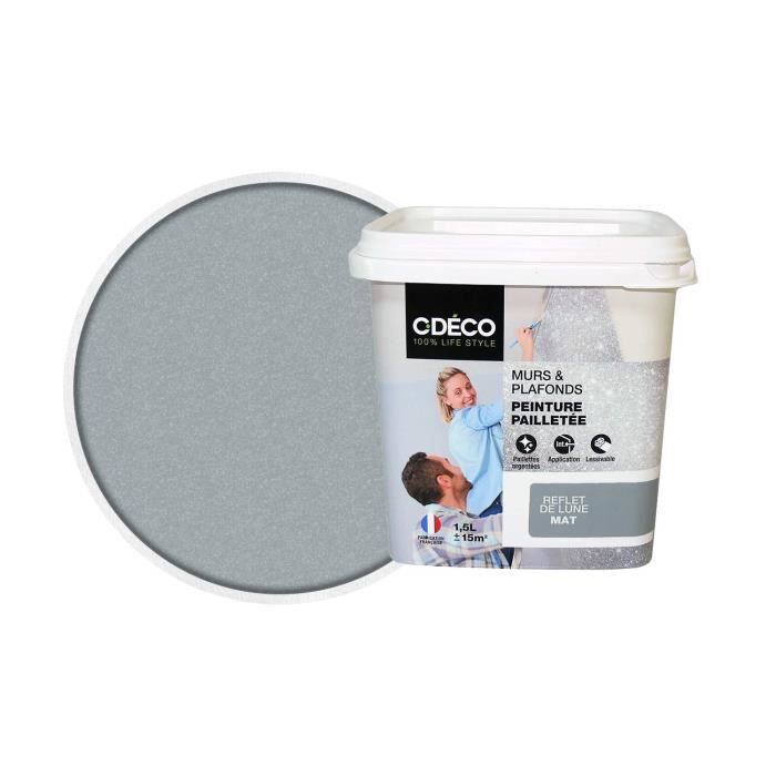 Peinture murs et plafonds bleue pailletee - Achat / Vente pas cher