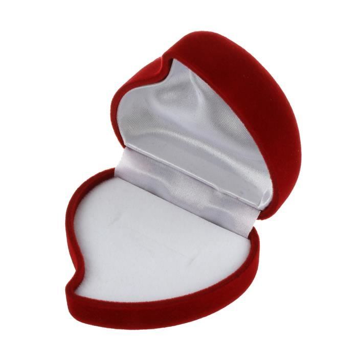 1x Ecrin Cadeau Rose Pour Bague Anneau Boite Bijoux Coeur Ring Box