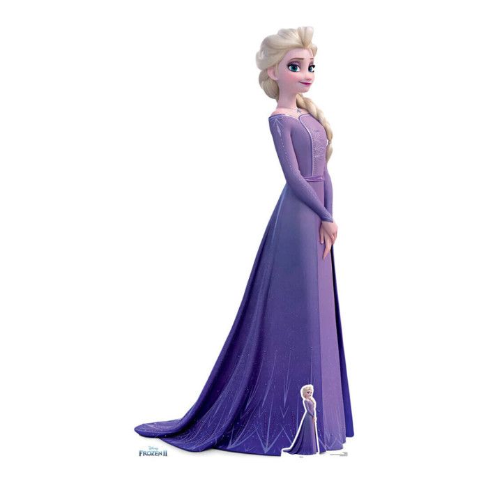 Figurine En Carton Elsa La Reine Des Neiges 2 En Robe Violette Disney H 181 Cm Cdiscount Jeux Jouets
