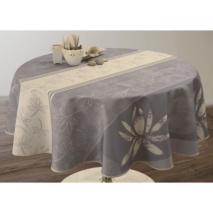 Nappe Ovale Effet Lin - Résistante à L'eau Et Aux Taches - Choix De Couleur - Marque Haus Und Deko - Allemagne
